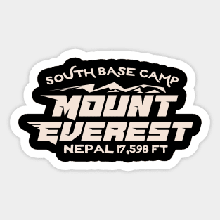 South base camp mount everest nepal Sticker